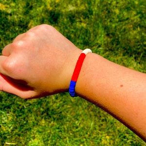 Red, White, and Blue 4th of July Bracelet